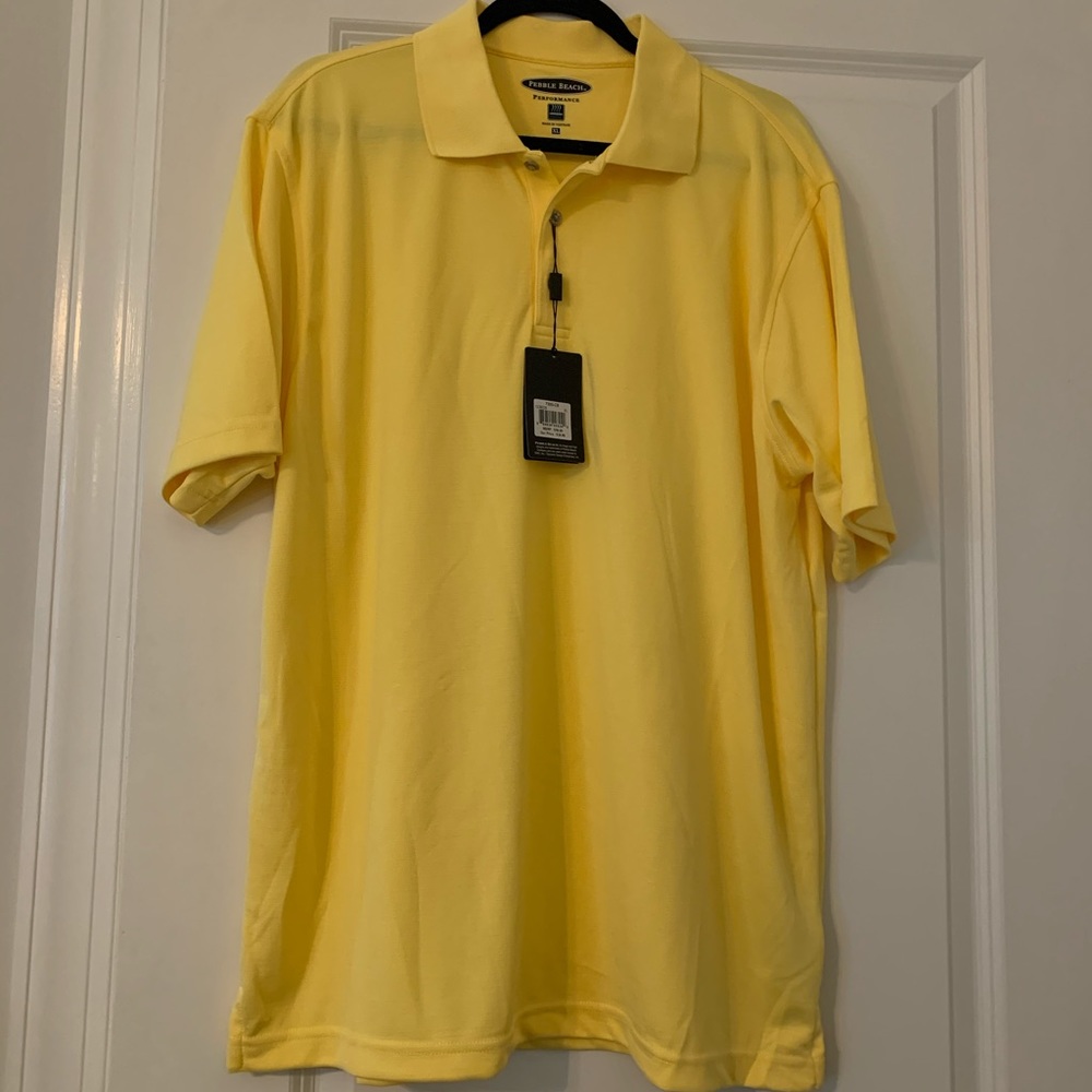 Pebble Beach Men’s Yellow XL Short Sleeve Polo